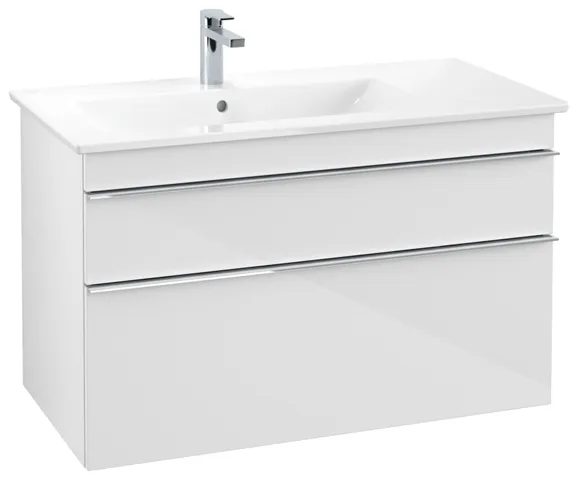 Villeroy & Boch Waschtischunterschrank „Venticello“ für Schrankwaschtisch 953 × 590 × 502 mm Glossy White, für Becken links