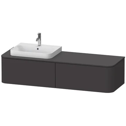 Duravit Waschtischunterschrank wandhängend „Happy D.2 Plus“ 160 × 35,4 × 55 cm, links