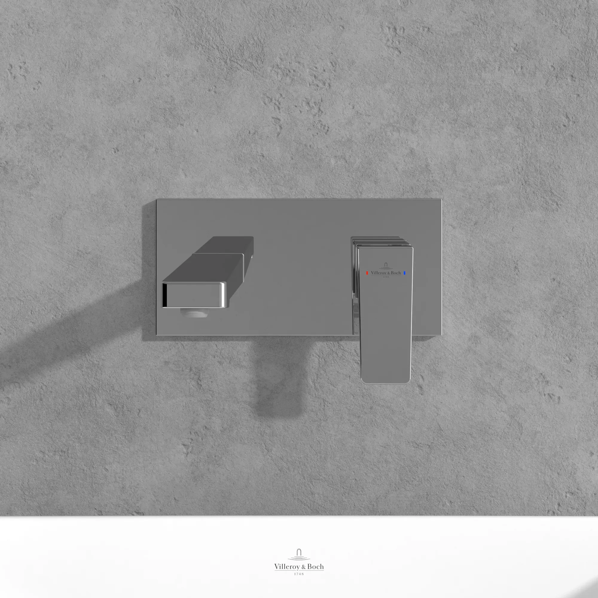 Einhand-Unterputz-Armatur „Architectura Square“ 22,4 cm in Chrom Einhand-Unterputz-Armatur „Architectura Square“ 22,4 cm in Chrom