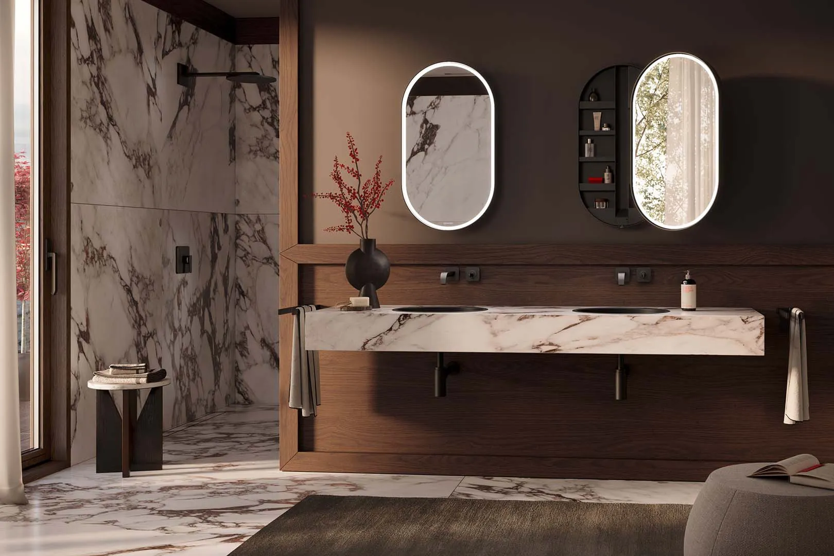 Schneider Spiegelschrank FLOAT D2W FLO1 45/1/D2W/L – 450x800x104 mm, LED Beleuchtung (2000-6500 K), Dim2Warm, schwarz matt Schneider Spiegelschrank FLOAT D2W FLO1 45/1/D2W/L – 450x800x104 mm, LED Beleuchtung (2000-6500 K), Dim2Warm, schwarz matt