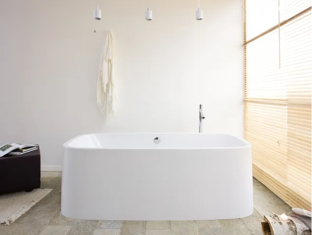 Hoesch Badewanne „Singlebath“ Uno, freistehend freistehend rechteck 179,8 × 78,2 cm in Weiß