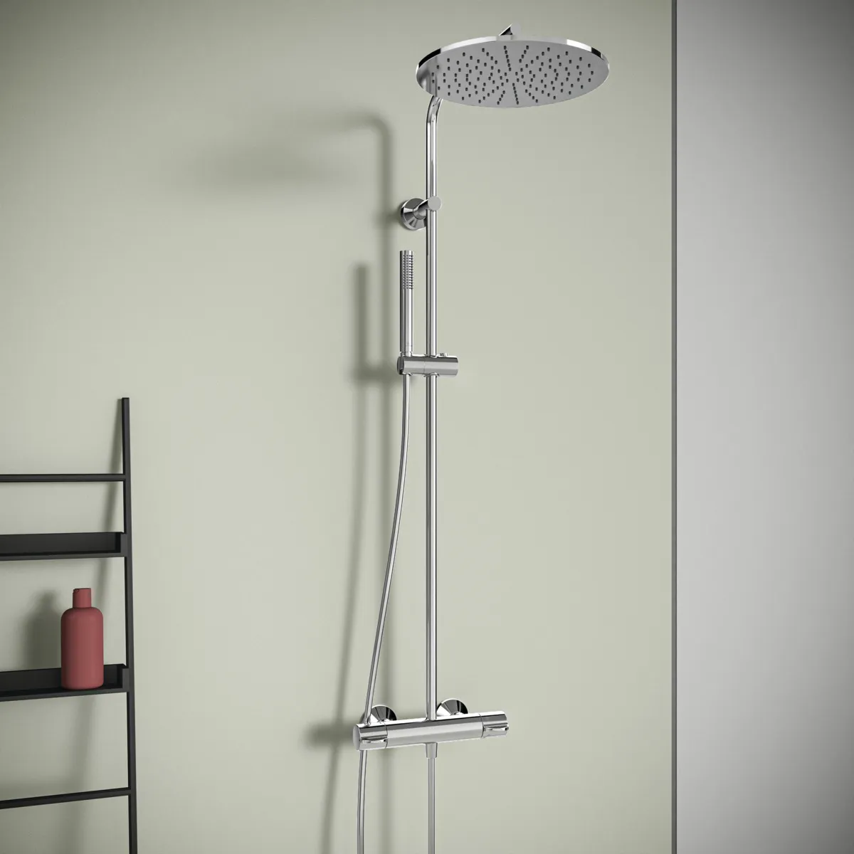 Ideal Standard Ceraplus Safe Duschsystem mit Brausethermostat Chrom Ideal Standard Ceraplus Safe Duschsystem mit Brausethermostat Chrom