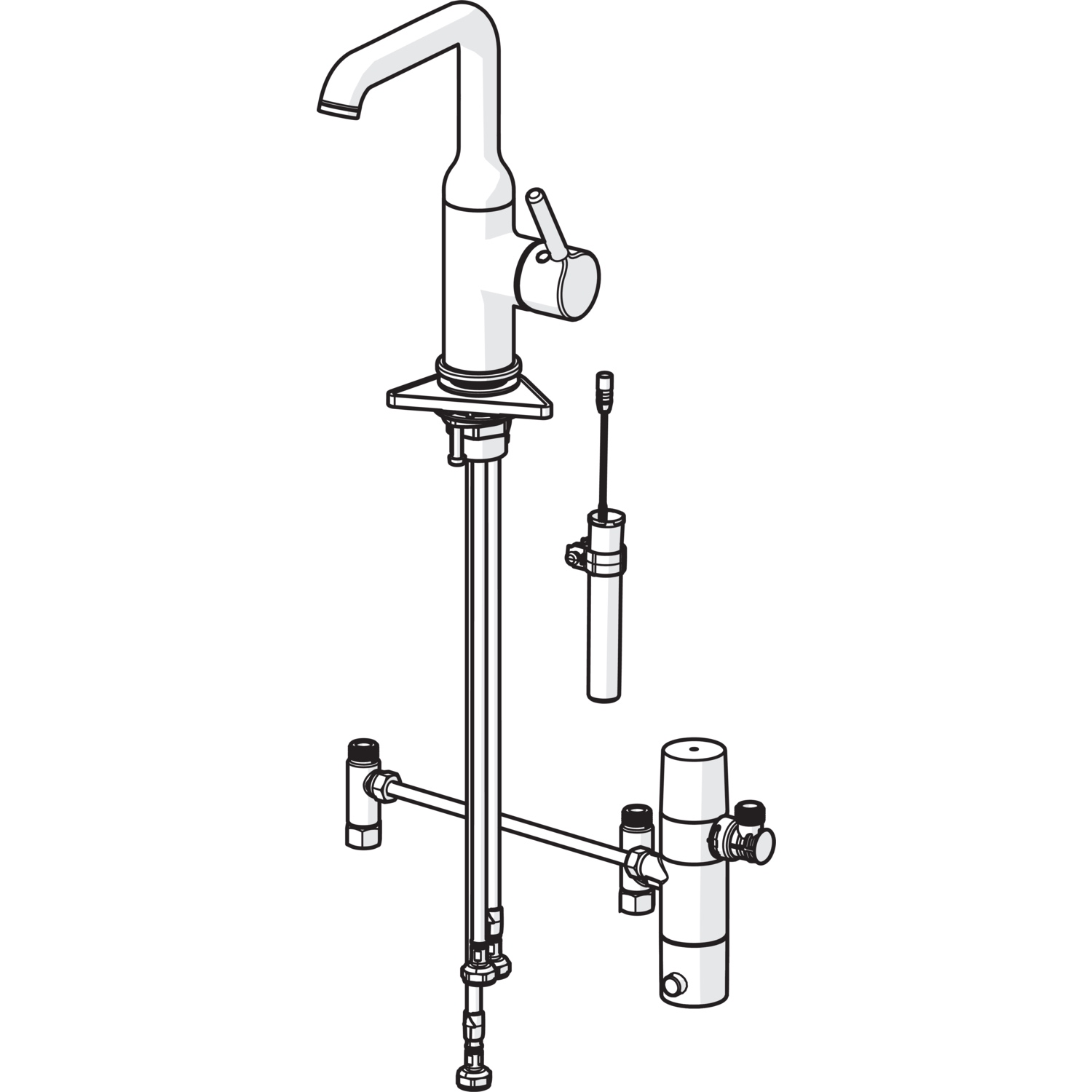 Waschtischarmatur „Vantis Style“ Ausladung 147 mm in Chrom Waschtischarmatur „Vantis Style“ Ausladung 147 mm in Chrom