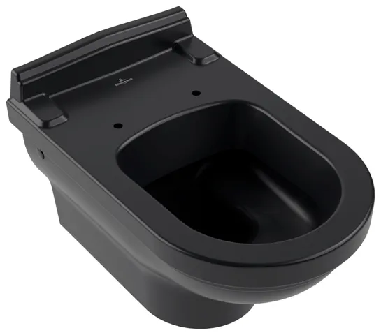 Wand-Tiefspül-WC „Hommage“ 37 × 41 × 60 cm in Pure Black mit CeramicPlus