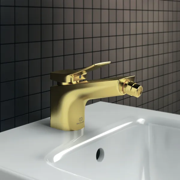 Ideal Standard Bidetarmatur CONCA Arm, Ausladung 133mm, Brushed Gold