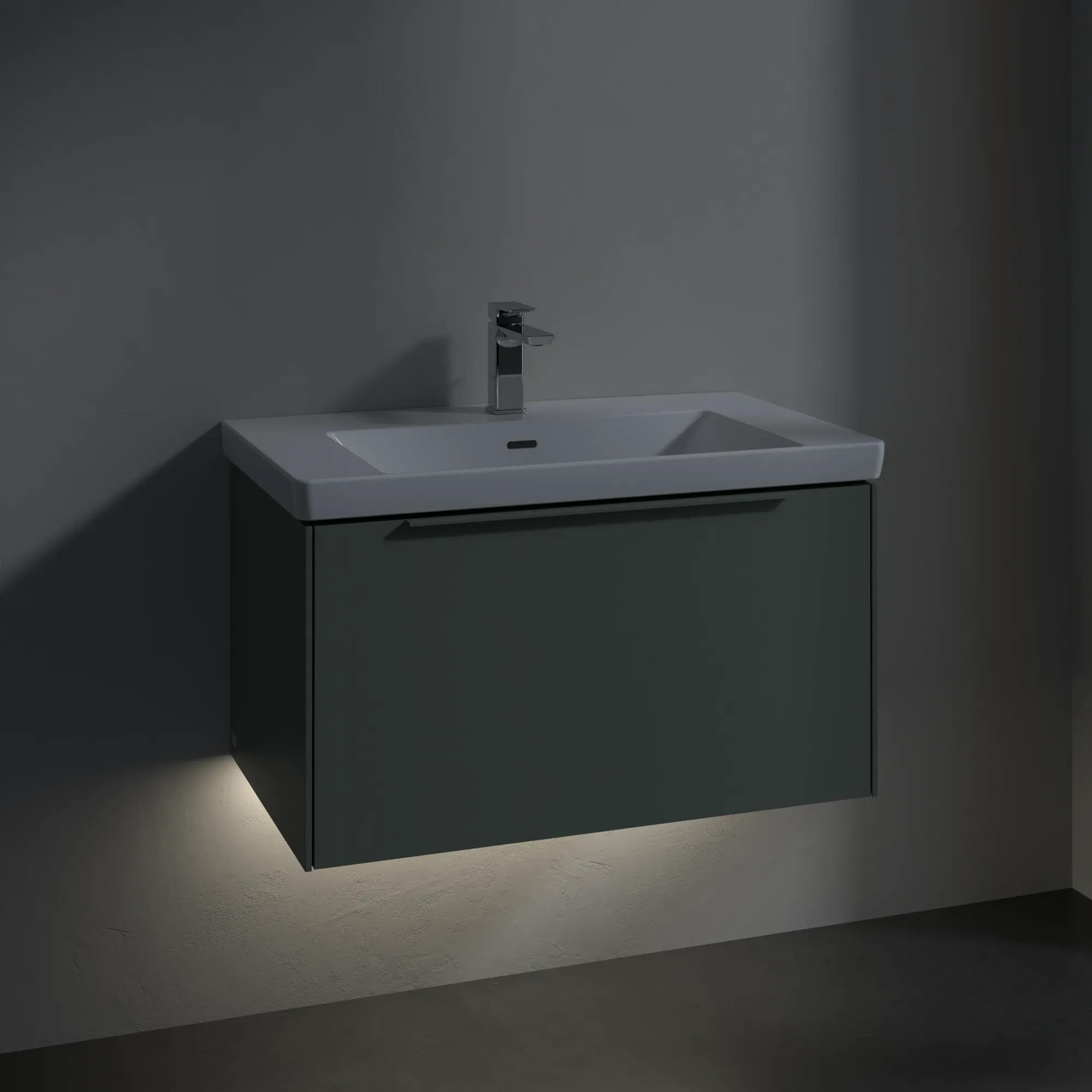 Villeroy & Boch Waschtischunterschrank „Subway 3.0“ für Schrankwaschtisch 772 × 429 × 478 mm Soft Green, für Becken mittig Villeroy & Boch Waschtischunterschrank „Subway 3.0“ für Schrankwaschtisch 772 × 429 × 478 mm Soft Green, für Becken mittig