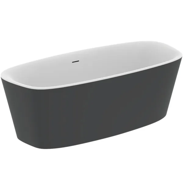 Ideal Standard freistehende Duo-Badewanne DEA, 1800x800x475⁄610mm, Weiß matt/Schwarz Ideal Standard freistehende Duo-Badewanne DEA, 1800x800x475⁄610mm, Weiß matt/Schwarz