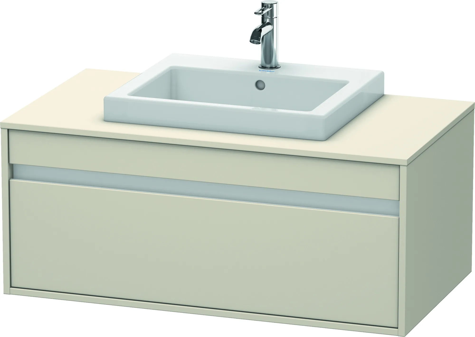 Duravit Waschtischunterschrank wandhängend „Ketho“ 100 × 42,6 × 55 cm Taupe Matt