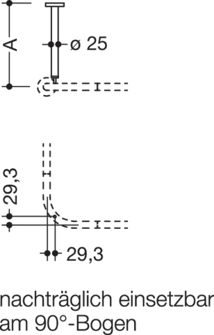 HEWI Duschvorhangstange „System 900“ HEWI Duschvorhangstange „System 900“