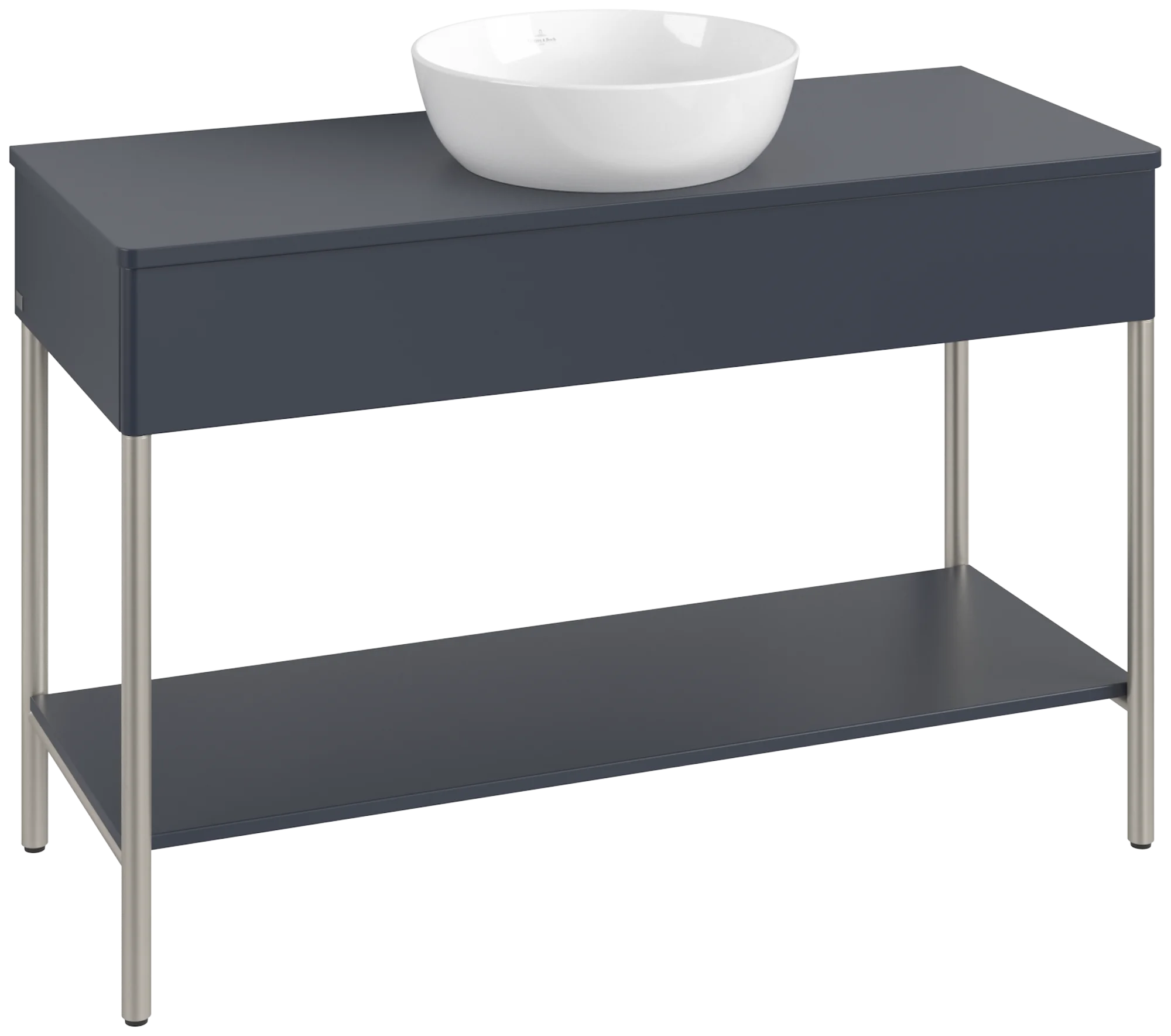 Villeroy & Boch Waschbeckenunterschrank Artis, Eckig, Midnight Blue Matt Lacquer, 1200x782x500 mm, mit Beleuchtung und Push-to-open Funktion Villeroy & Boch Waschbeckenunterschrank Artis, Eckig, Midnight Blue Matt Lacquer, 1200x782x500 mm, mit Beleuchtung und Push-to-open Funktion