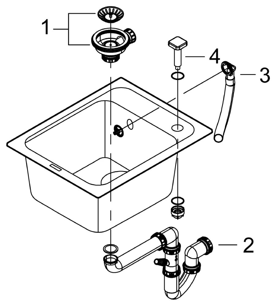 Kompositspüle K700 31650, Modell: K700 50-C 40/50 1.0, Montageart: Standard-Einbauspüle, Maße: 400 x 500 mm, 1 Becken: 340 x 370 x 200 mm, granit schwarz Kompositspüle K700 31650, Modell: K700 50-C 40/50 1.0, Montageart: Standard-Einbauspüle, Maße: 400 x 500 mm, 1 Becken: 340 x 370 x 200 mm, granit schwarz