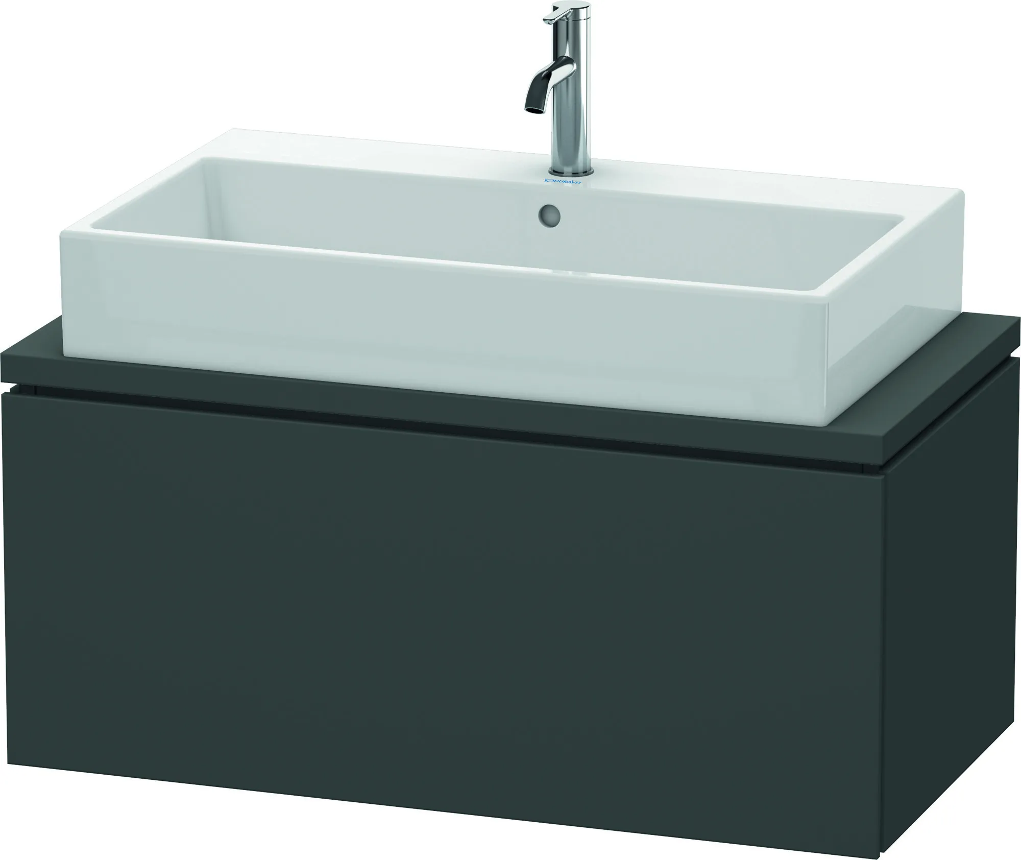 Duravit Waschtischunterschrank wandhängend „L-Cube“ 92 × 40 × 47,7 cm Graphit Matt