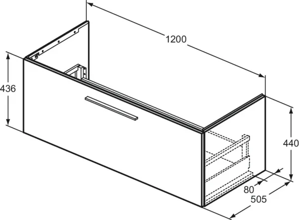 Ideal Standard Waschtischunterschrank „i.lifeB“ 120 × 44 × 50,5 cm Greige matt Ideal Standard Waschtischunterschrank „i.lifeB“ 120 × 44 × 50,5 cm Greige matt