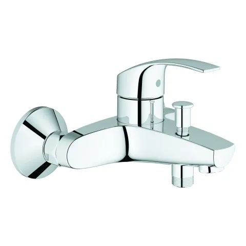 Einhand-Wannenbatterie Eurosmart 33300_2, Wandmontage, eigensicher, chrom Einhand-Wannenbatterie Eurosmart 33300_2, Wandmontage, eigensicher, chrom