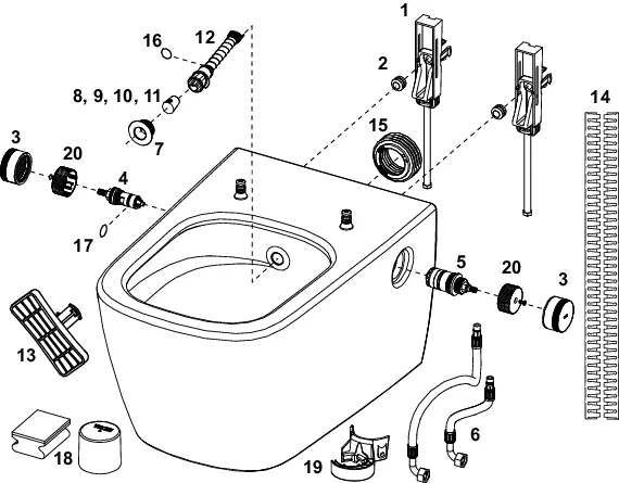 TECE Dusch-WC „neo“, Befestigung verdeckt, ohne Spülrand TECE Dusch-WC „neo“, Befestigung verdeckt, ohne Spülrand