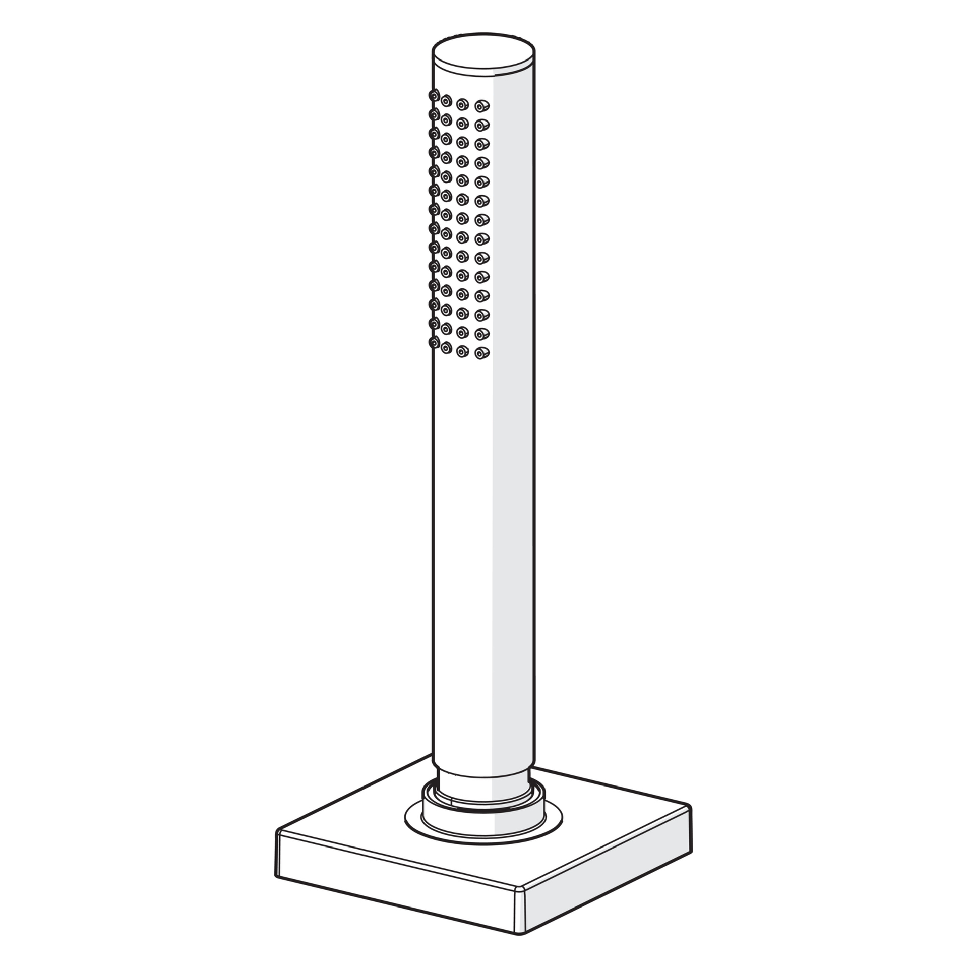 HA Handbrause HANSASTILO 5354 1-strahlig 75x75 mm DN15 Chrom