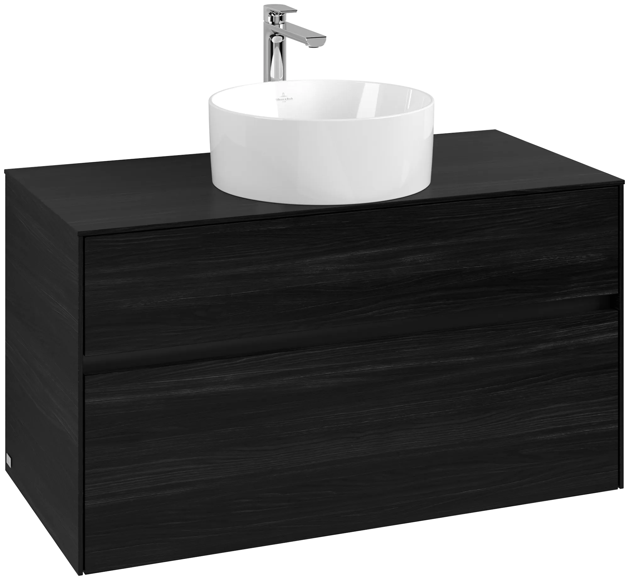 Villeroy & Boch Waschtischunterschrank „Collaro“ 1000 × 548 × 500 mm Black Oak, ohne Beleuchtung, für Becken mittig Villeroy & Boch Waschtischunterschrank „Collaro“ 1000 × 548 × 500 mm Black Oak, ohne Beleuchtung, für Becken mittig
