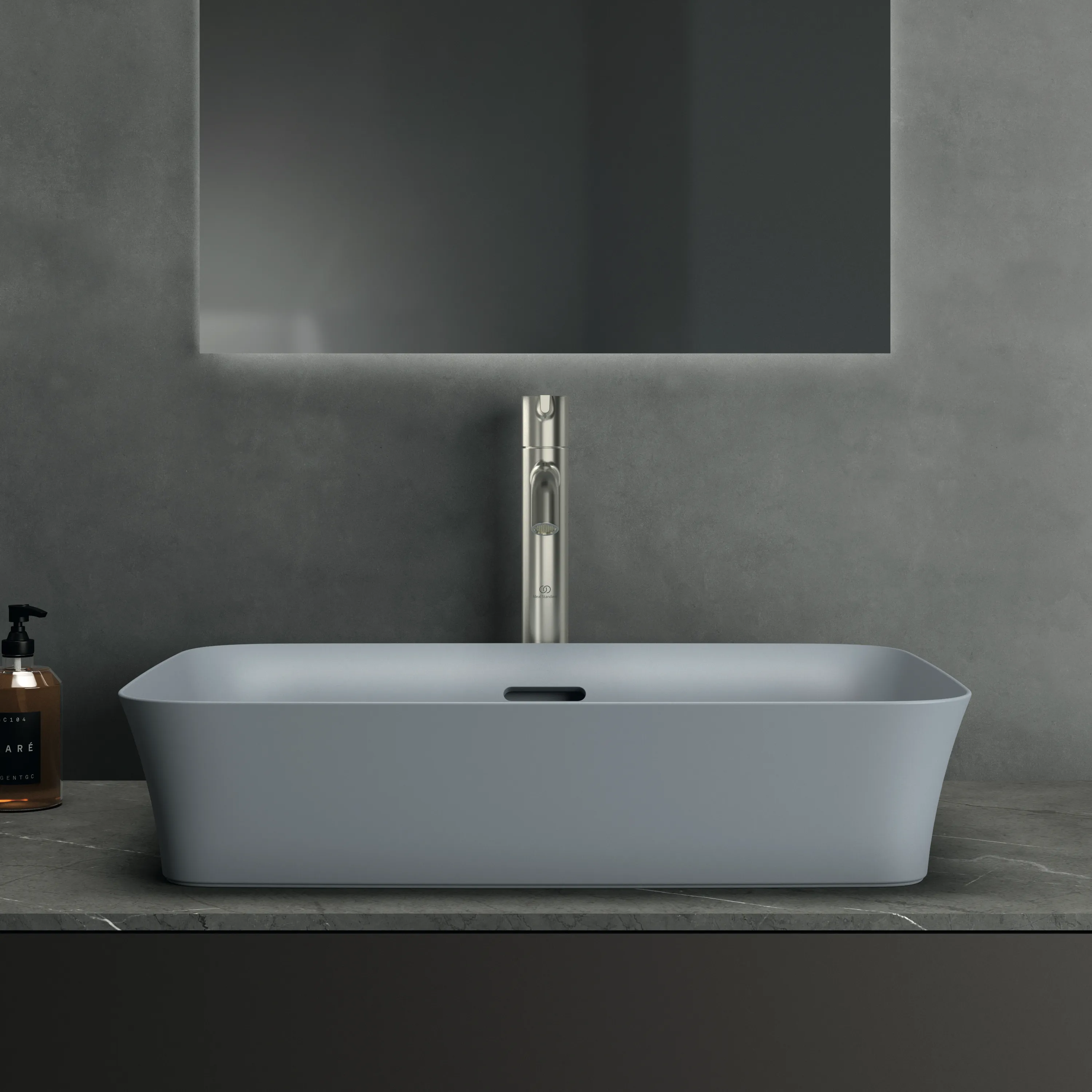 Waschbecken „Ipalyss“ 55 × 38 × 14,5 cm in Puderblau