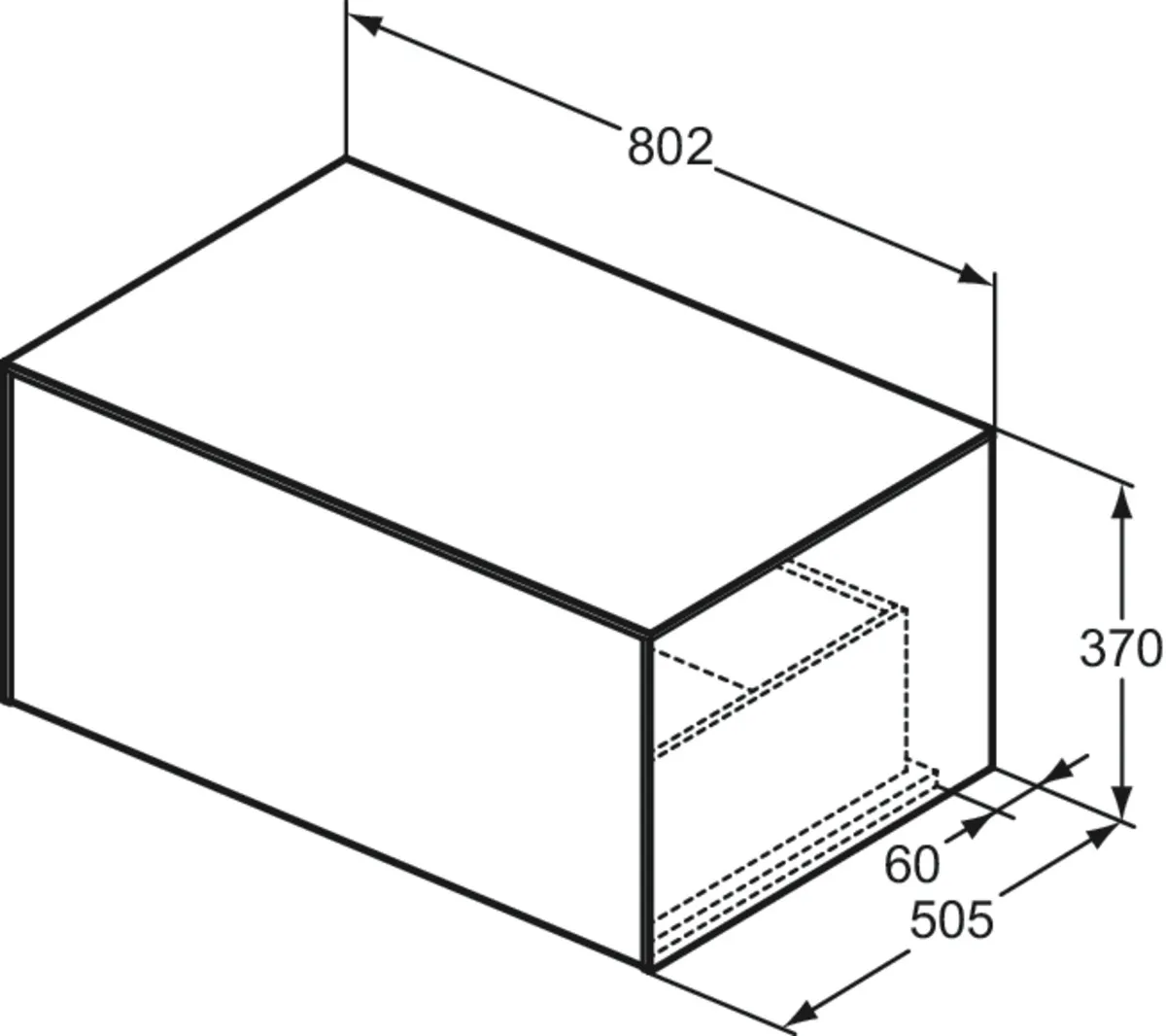 Ideal Standard Waschtischunterschrank „Conca“ 80,2 × 37 × 50,5 cm Walnuss dunkel Furnier Ideal Standard Waschtischunterschrank „Conca“ 80,2 × 37 × 50,5 cm Walnuss dunkel Furnier