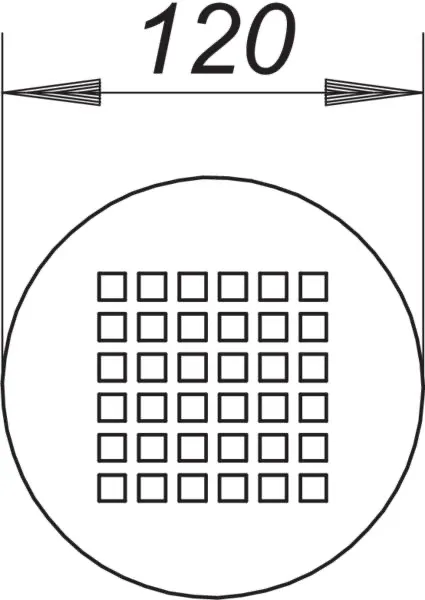 Rost Quadra, d: 120 mm Rost Quadra, d: 120 mm