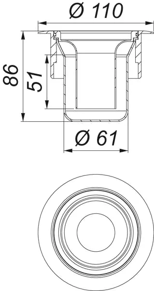 Geruchsverschluss ORIO mit Schraubventil, schwarz