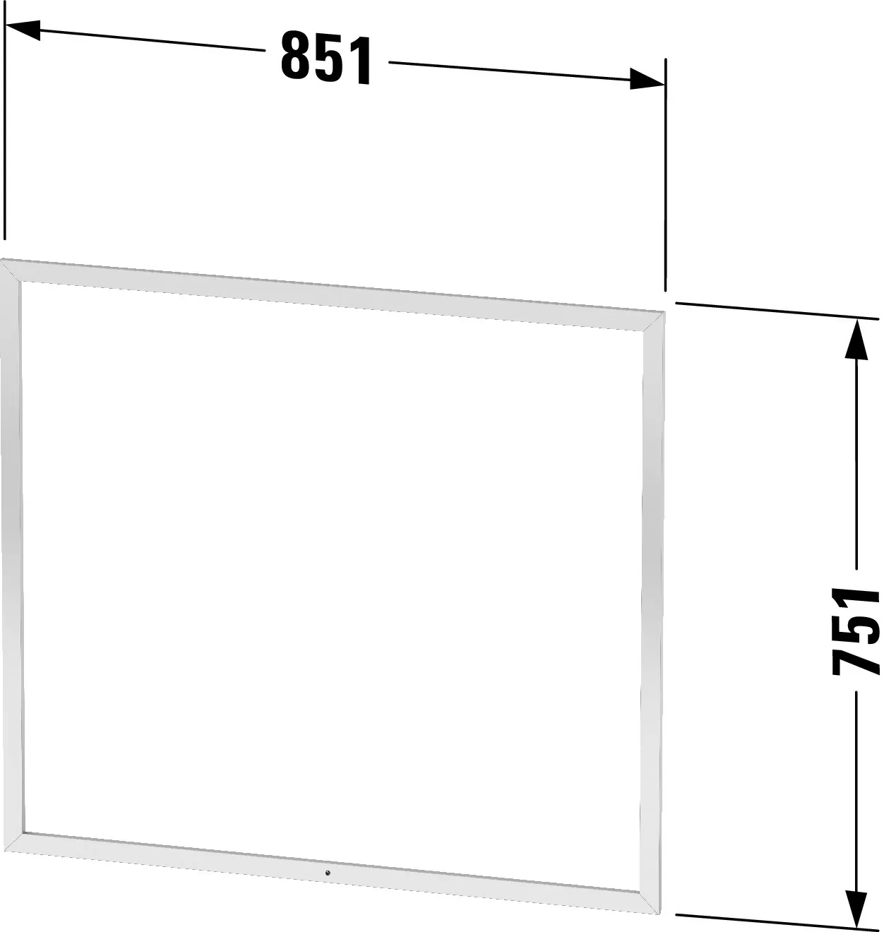 Duravit Einbaurahmen „L-Cube“ in Graphit Matt Duravit Einbaurahmen „L-Cube“ in Graphit Matt