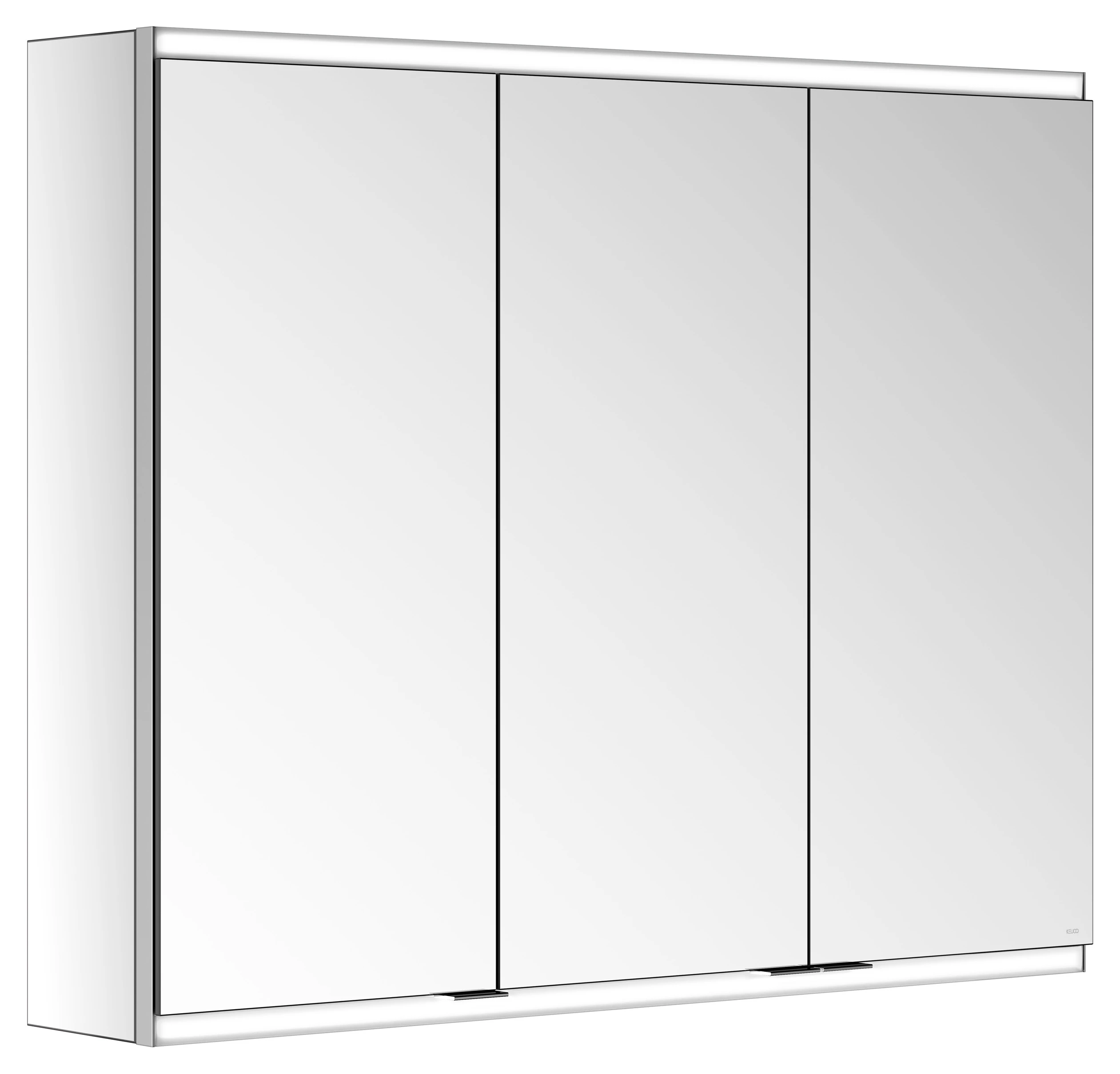 KEUCO Royal Modular 2.0 Spiegelschrank beleuchtet Wandvorbau, 2 Steckdosen, silber-eloxiert