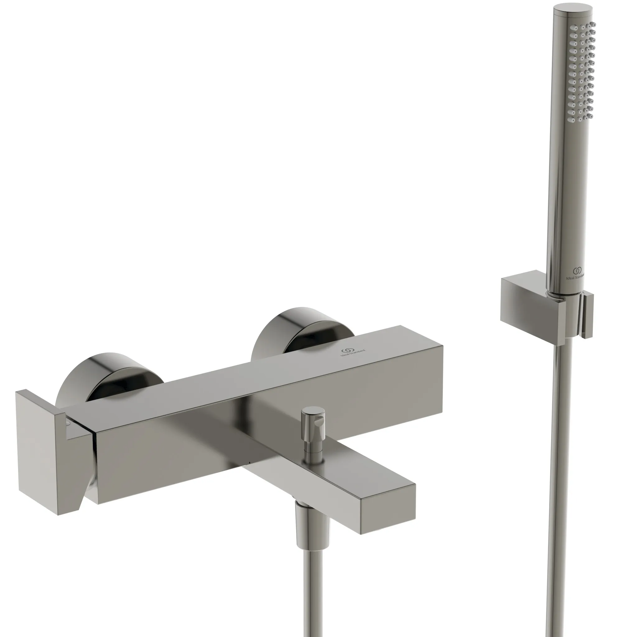 Badearmatur Aufputz Extra Ausladung 210mm mit Stab-Handbrause Brushed Gold Badearmatur Aufputz Extra Ausladung 210mm mit Stab-Handbrause Brushed Gold