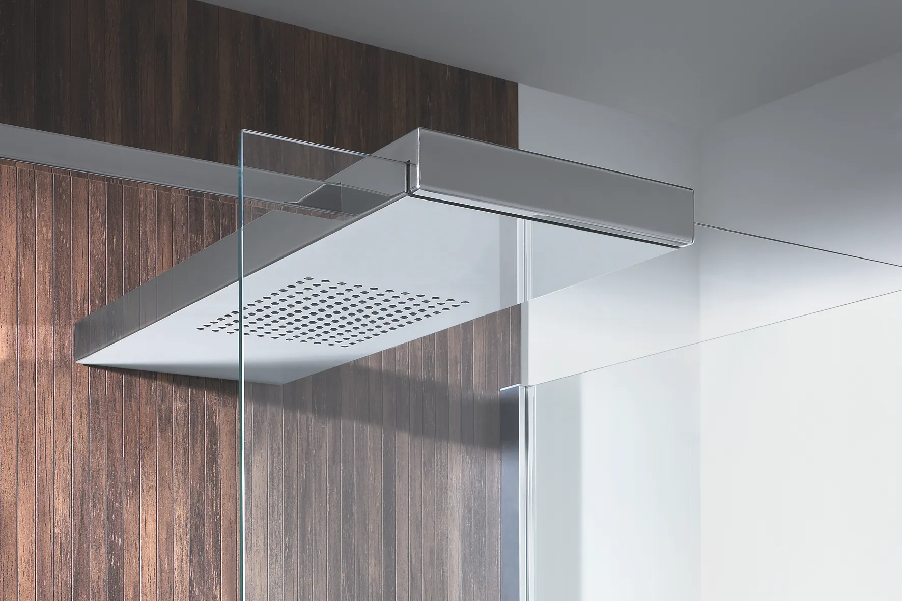 Hoesch Ciela Regenbrause Nische für Duschwanne 750 mm tief, eloxal Silber Hoesch Ciela Regenbrause Nische für Duschwanne 750 mm tief, eloxal Silber