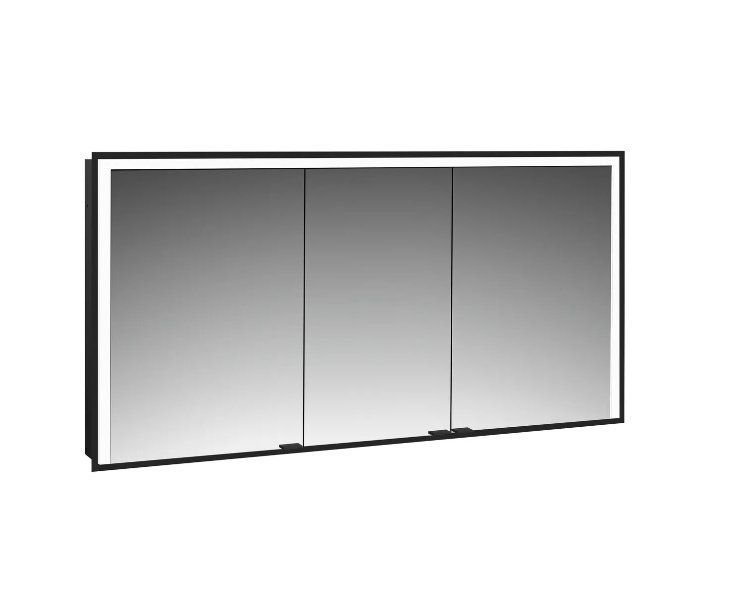 emco prime 3 emco asis PG2 LED-Lichtspiegelschrank Prime 3 Unterputz, 1400 mm, 3-türig schwarz