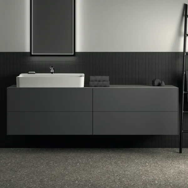 Ideal Standard Waschtischunterschrank Conca, 4 Auszüge, anthrazit