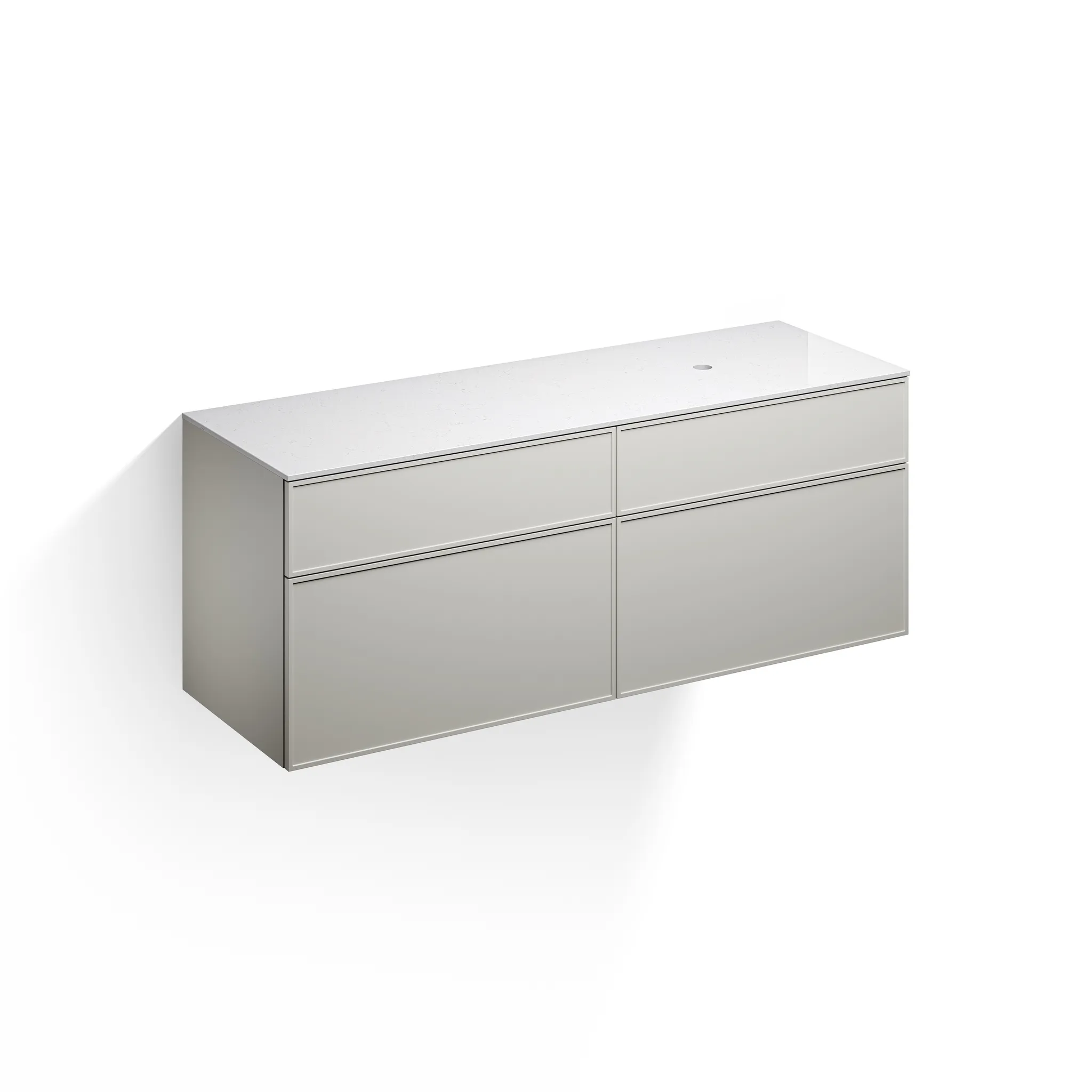 Alape Möbelmodul Arkta 1600x600 Carrara/Seidengrau