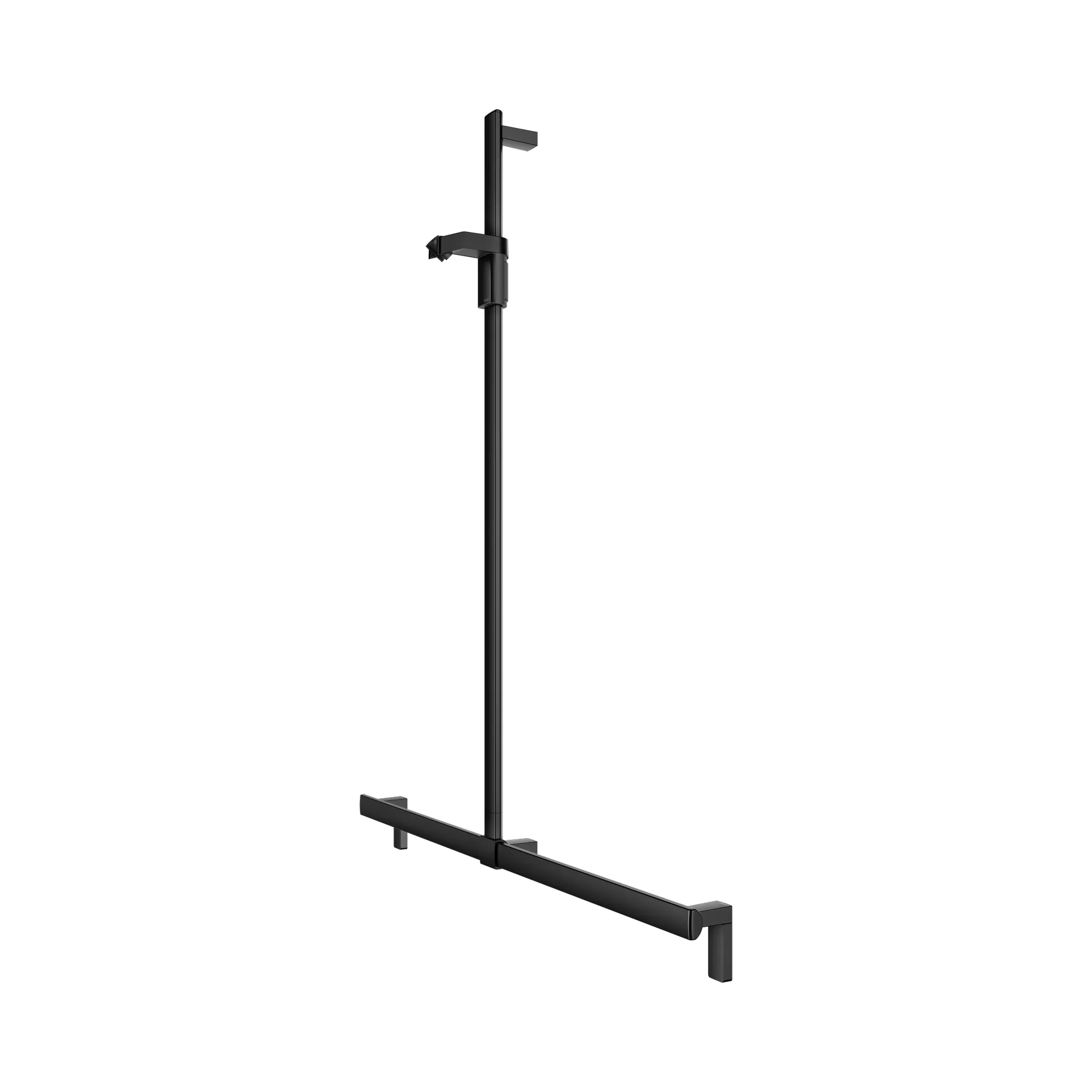 KEUCO AXESS Duschhandlauf mit Brausestange 1200⁄1300 mm schwarz matt