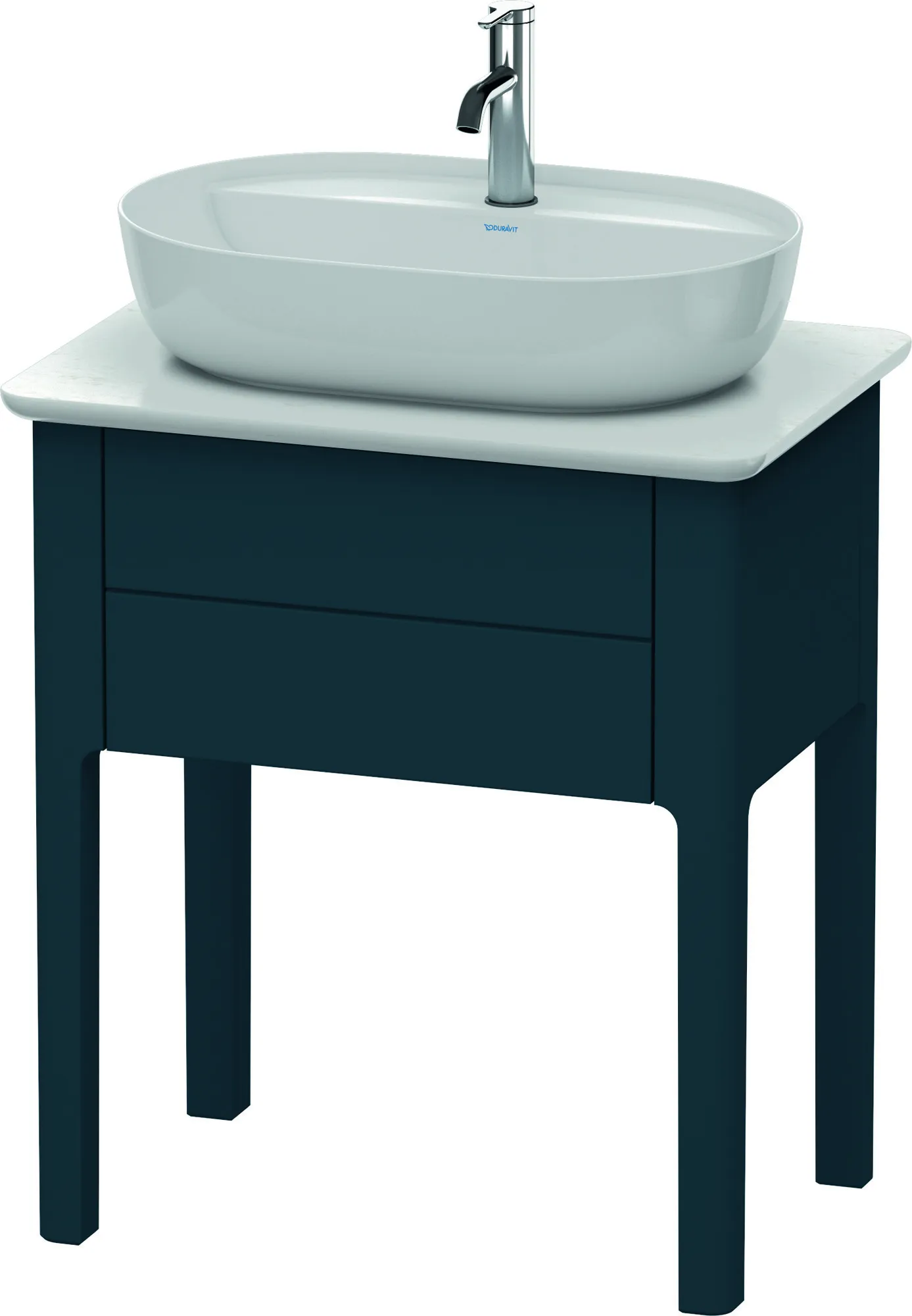 Duravit Waschtischunterschrank bodenstehend „Luv“ 63,8 × 74,3 × 45 cm Nachtblau Seidenmatt