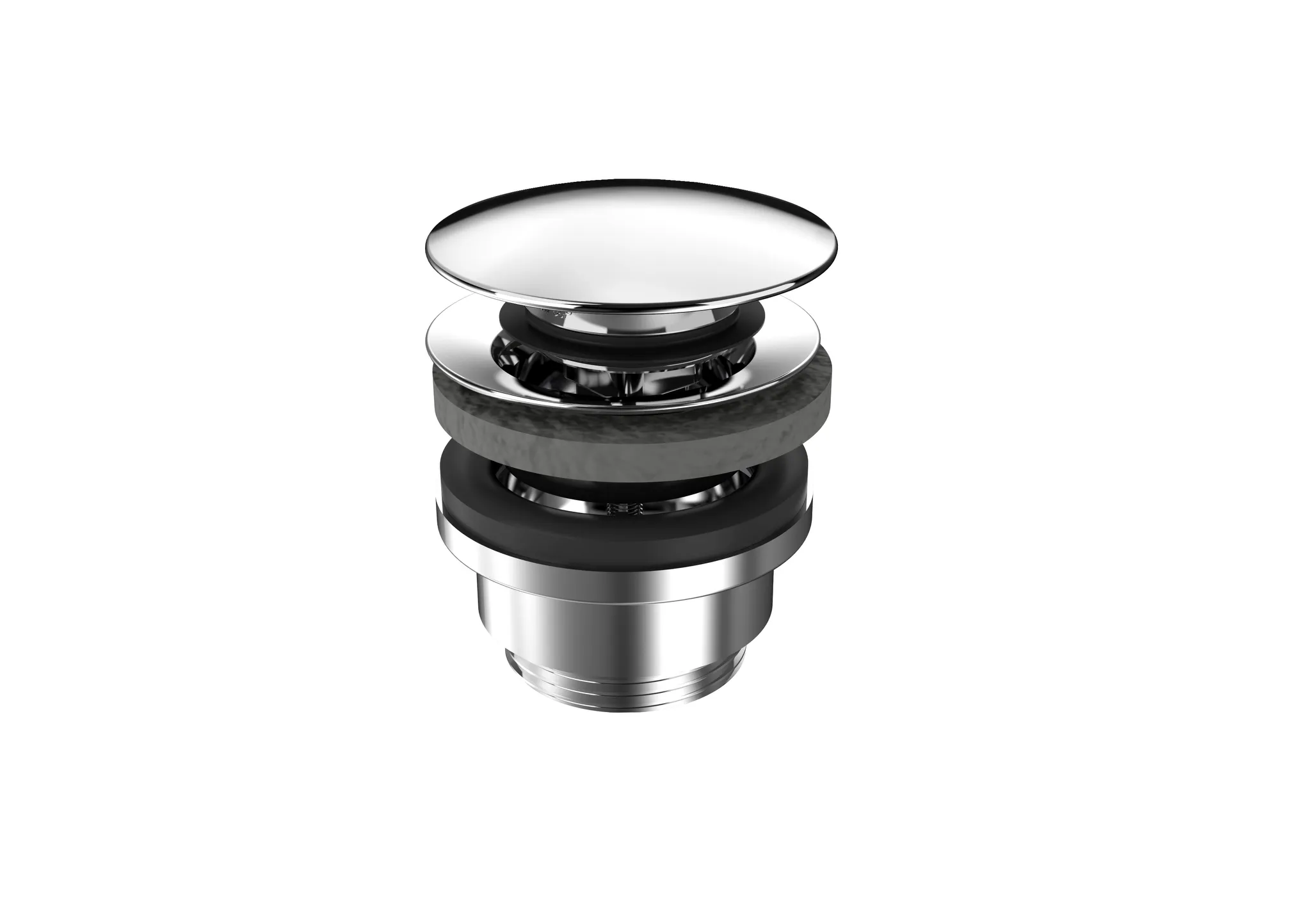 Mod. 3915Push-to-open Ventil mit verchromtem Deckel Mod. 3915Push-to-open Ventil mit verchromtem Deckel