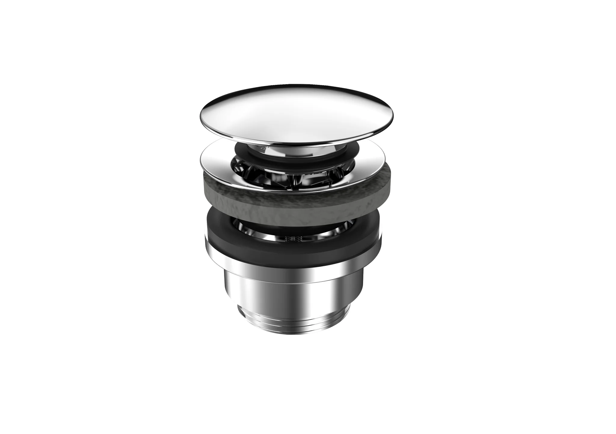 Mod. 3915Push-to-open Ventil mit verchromtem Deckel