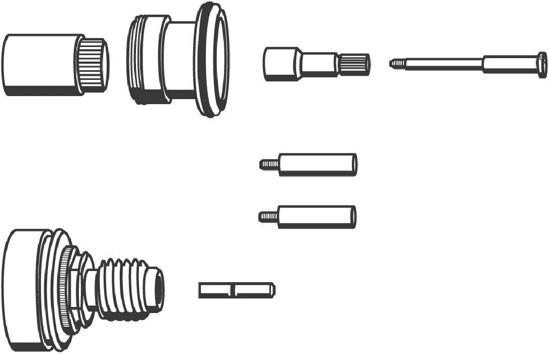 Verlängerungsset 47358, 27,5 mm, für Taron 19 658/19 660, Sentosa 19 609/19 667, Europlus 19 682/19 683, Grohtherm 3000 19 663/19 664