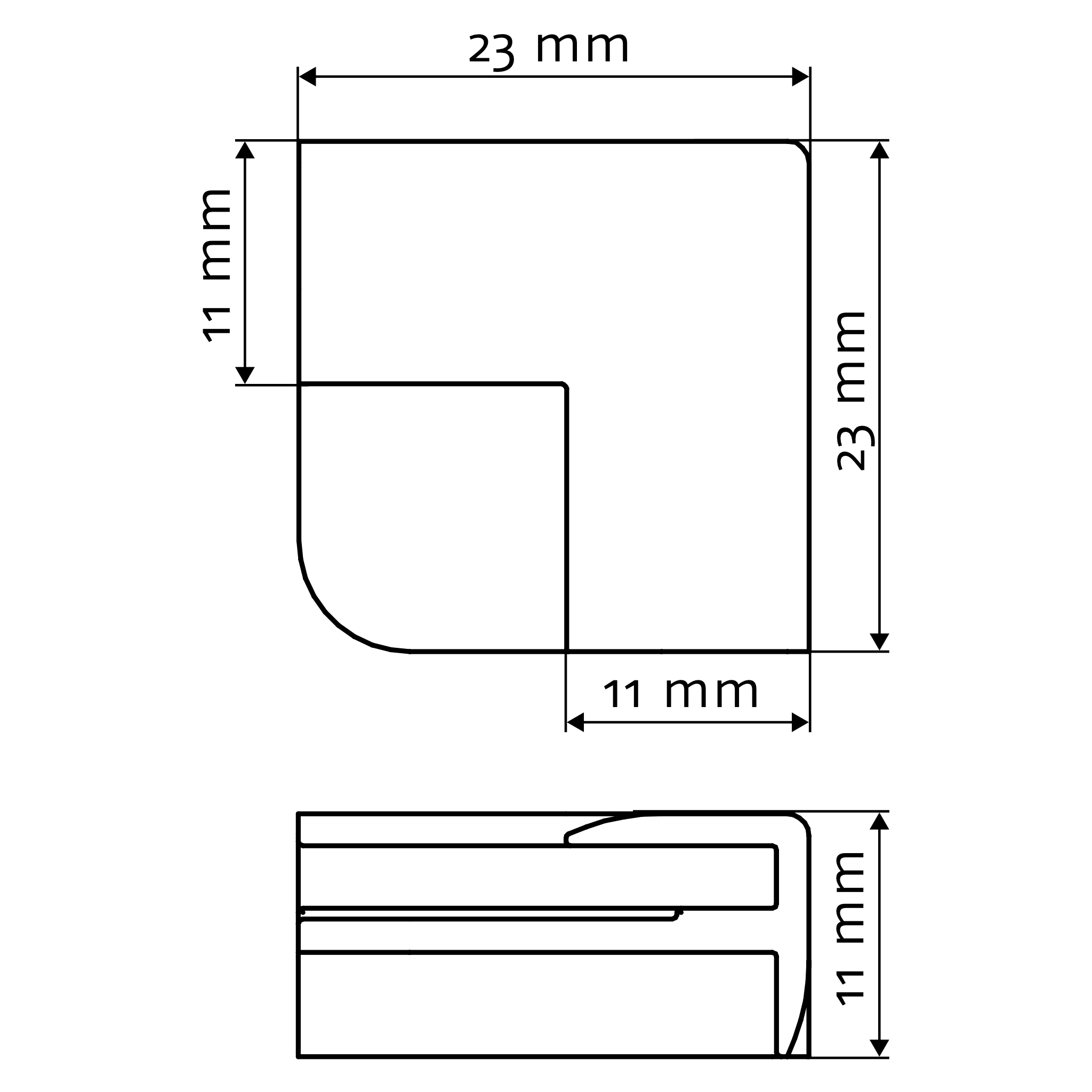 HSK 3D-Ecke außen, gerade „RenoDeco“ in Alu Silber-matt HSK 3D-Ecke außen, gerade „RenoDeco“ in Alu Silber-matt