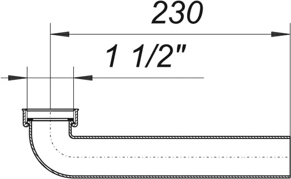 Anschluss-Bogen 020, 1 1/2″ Anschluss-Bogen 020, 1 1/2″