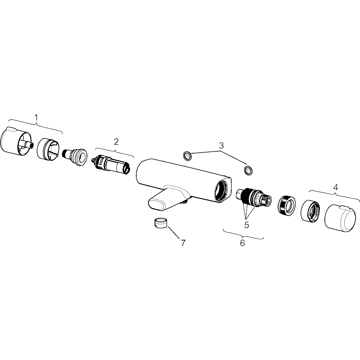 HA Wafü und Brausebatterie HANSAMICRA 5816 Ausladung 159 mm DN15 Chrom