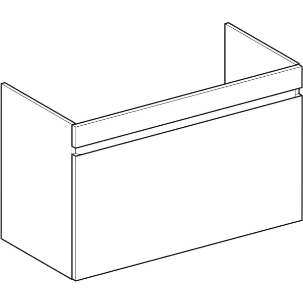 Geberit Waschtischunterschrank Nussbaum hickory / Melamin Holzstruktur Geberit Waschtischunterschrank Nussbaum hickory / Melamin Holzstruktur