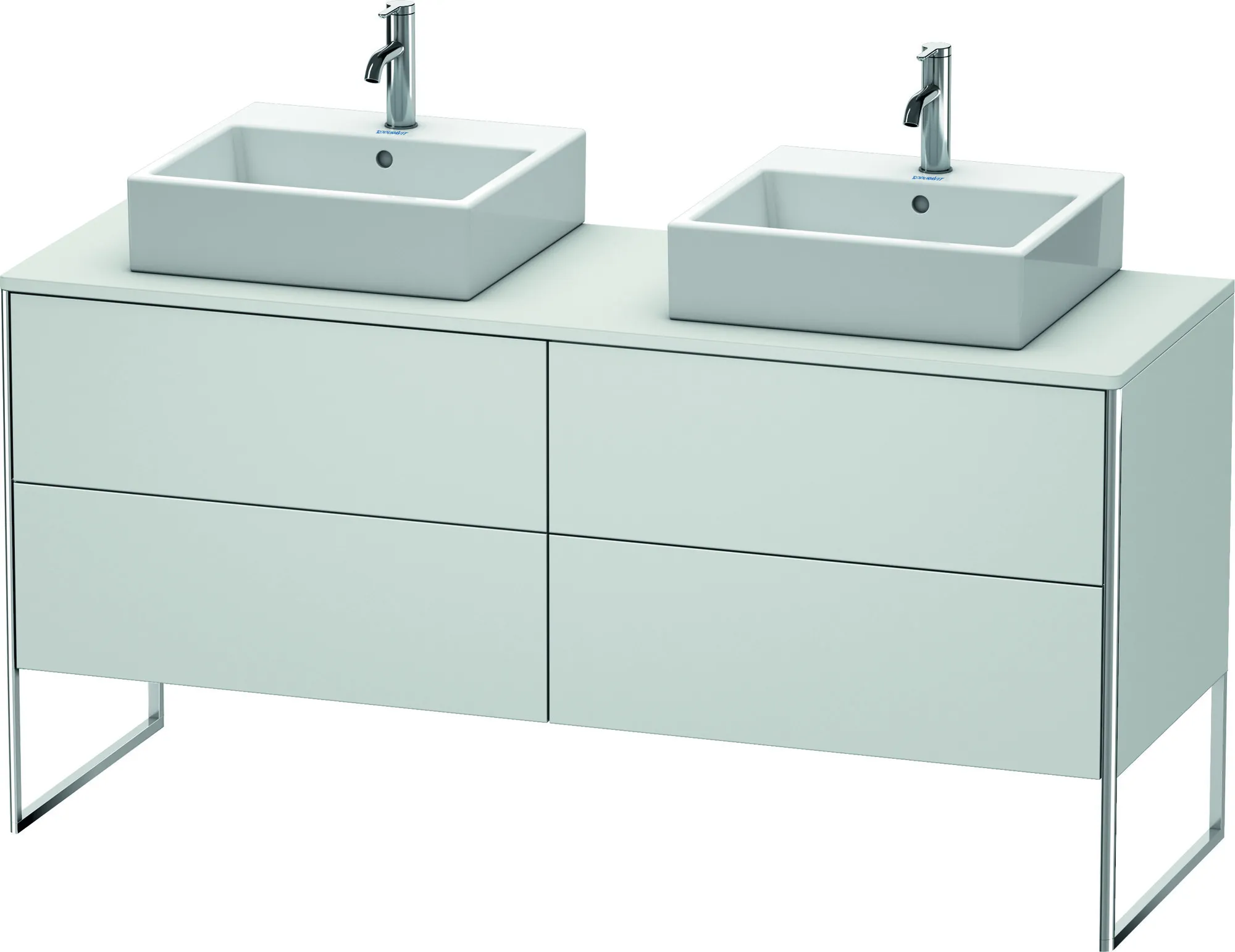 Duravit Waschtischunterschrank bodenstehend „XSquare“ 160 × 77,8 × 54,8 cm Weiß Seidenmatt