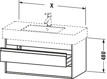 Duravit Waschtischunterschrank wandhängend „Ketho“ 80 × 48 × 45,5 cm in Weiß Matt Duravit Waschtischunterschrank wandhängend „Ketho“ 80 × 48 × 45,5 cm in Weiß Matt