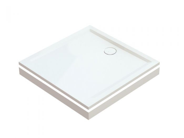 Hoesch Aluminiumschürze für Duschwanne Muna Vorwand Quadrat 800x800, weiß Hoesch Aluminiumschürze für Duschwanne Muna Vorwand Quadrat 800x800, weiß