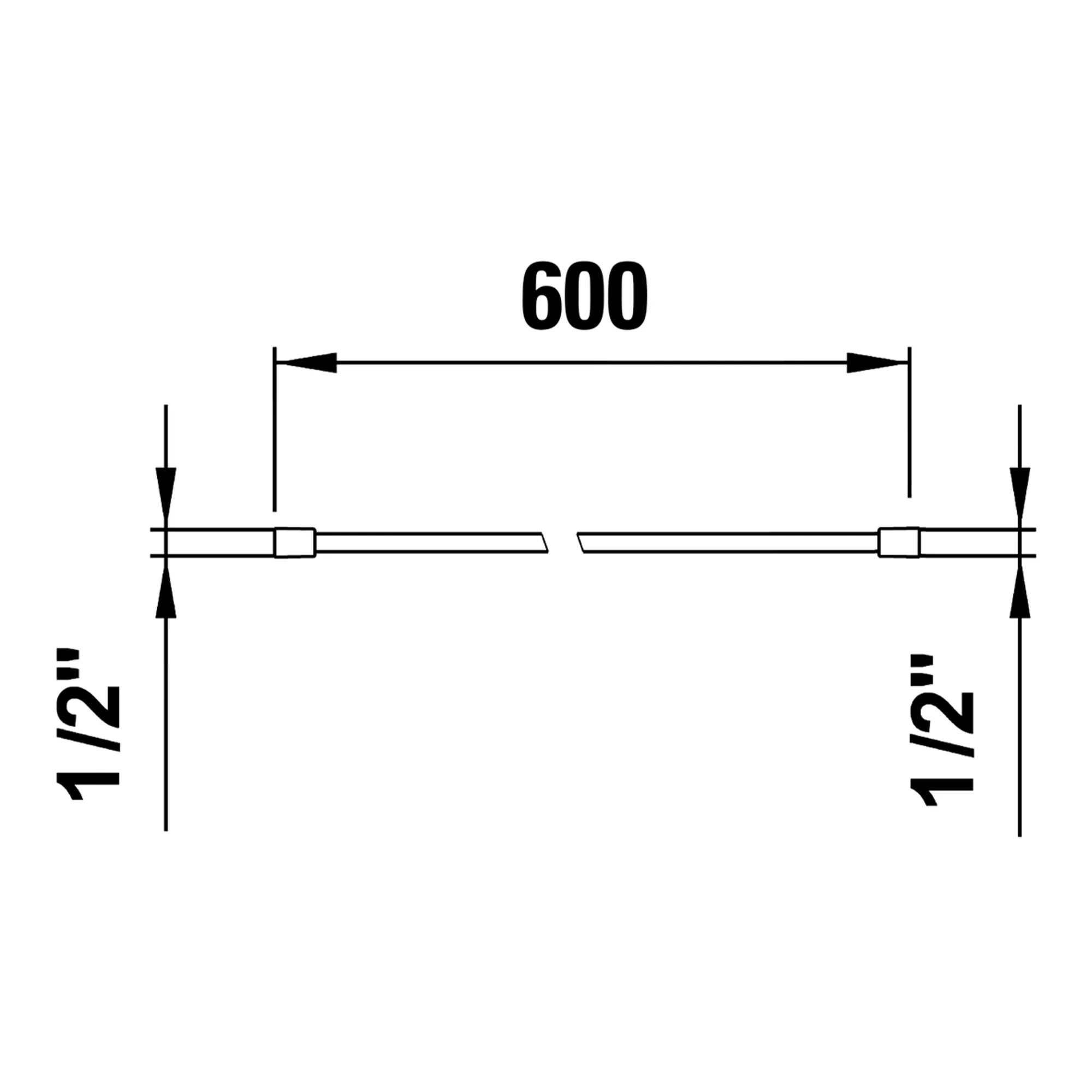 Laufen Kunststoff-Brauseschlauch Simiflex, 1/2" x 1/2", Länge 600mm Laufen Kunststoff-Brauseschlauch Simiflex, 1/2" x 1/2", Länge 600mm