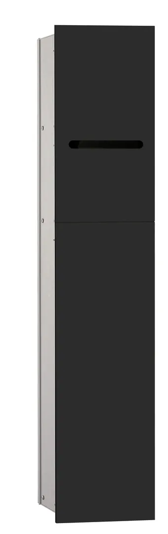 WC-Modul asis 2.0Unterputz, 811 mm, Türanschlag links, schwarz mattohne Einbaurahmen