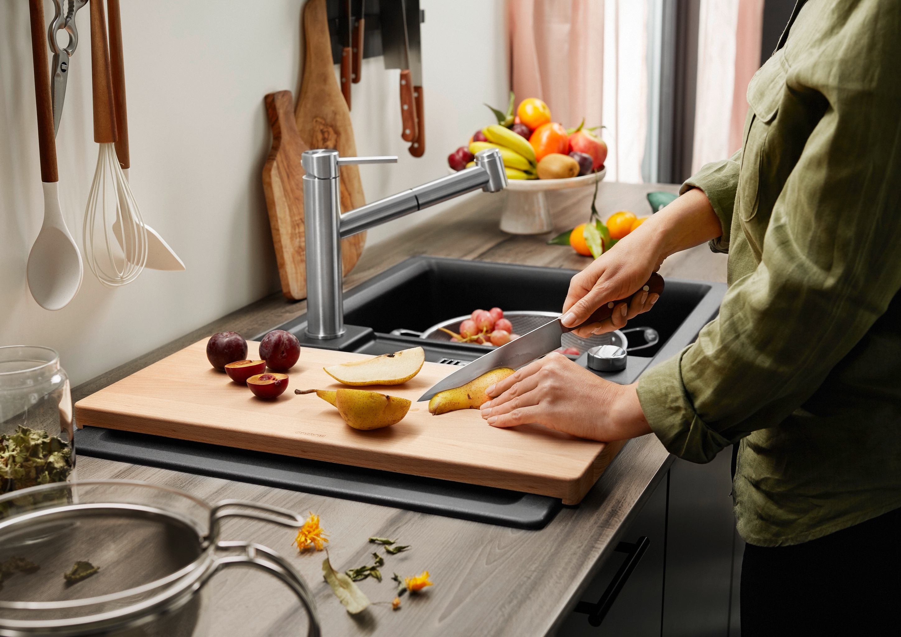 Schneidbrett aus massiver Buche Schneidbrett aus massiver Buche