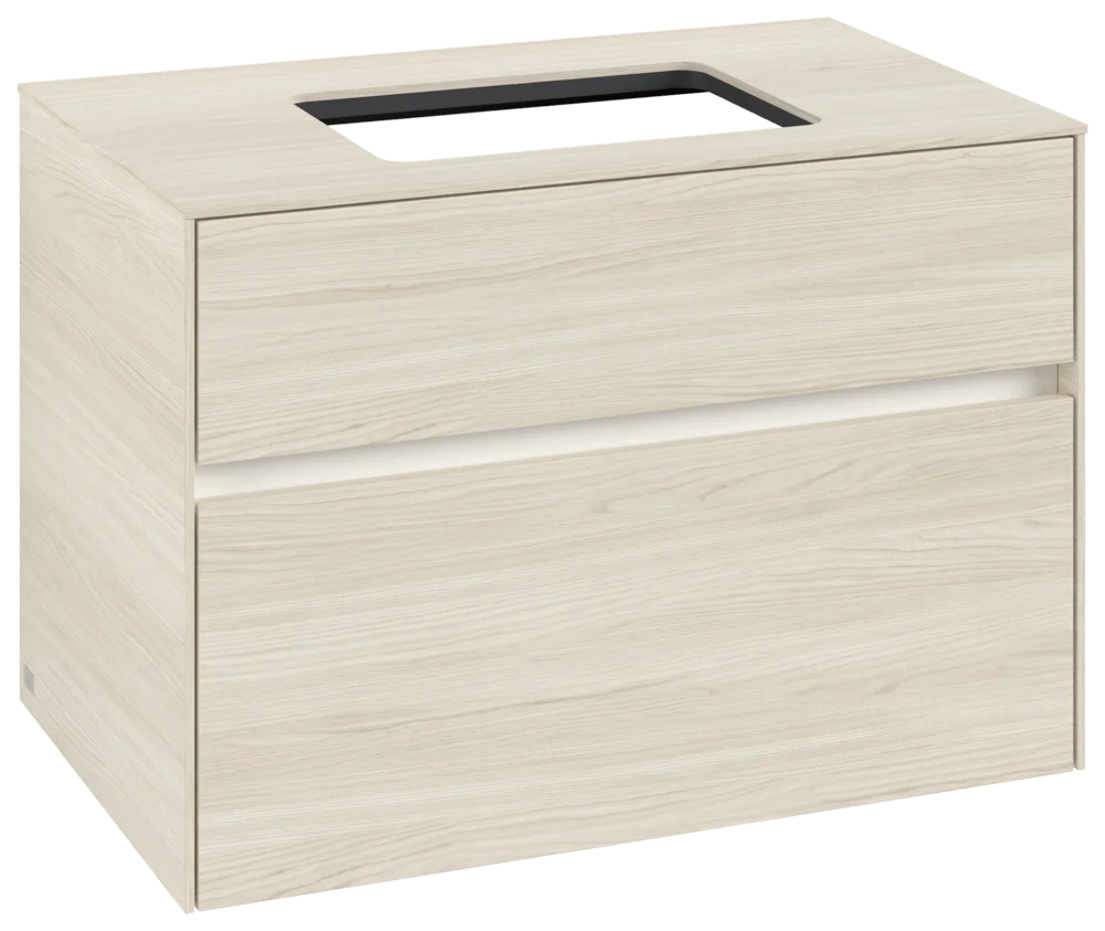 Villeroy & Boch Waschbeckenunterschrank Collaro C108B0, Eckig White Oak, 800x548x500mm, mit Beleuchtung und SoftClosing, 2 Auszüge Villeroy & Boch Waschbeckenunterschrank Collaro C108B0, Eckig White Oak, 800x548x500mm, mit Beleuchtung und SoftClosing, 2 Auszüge