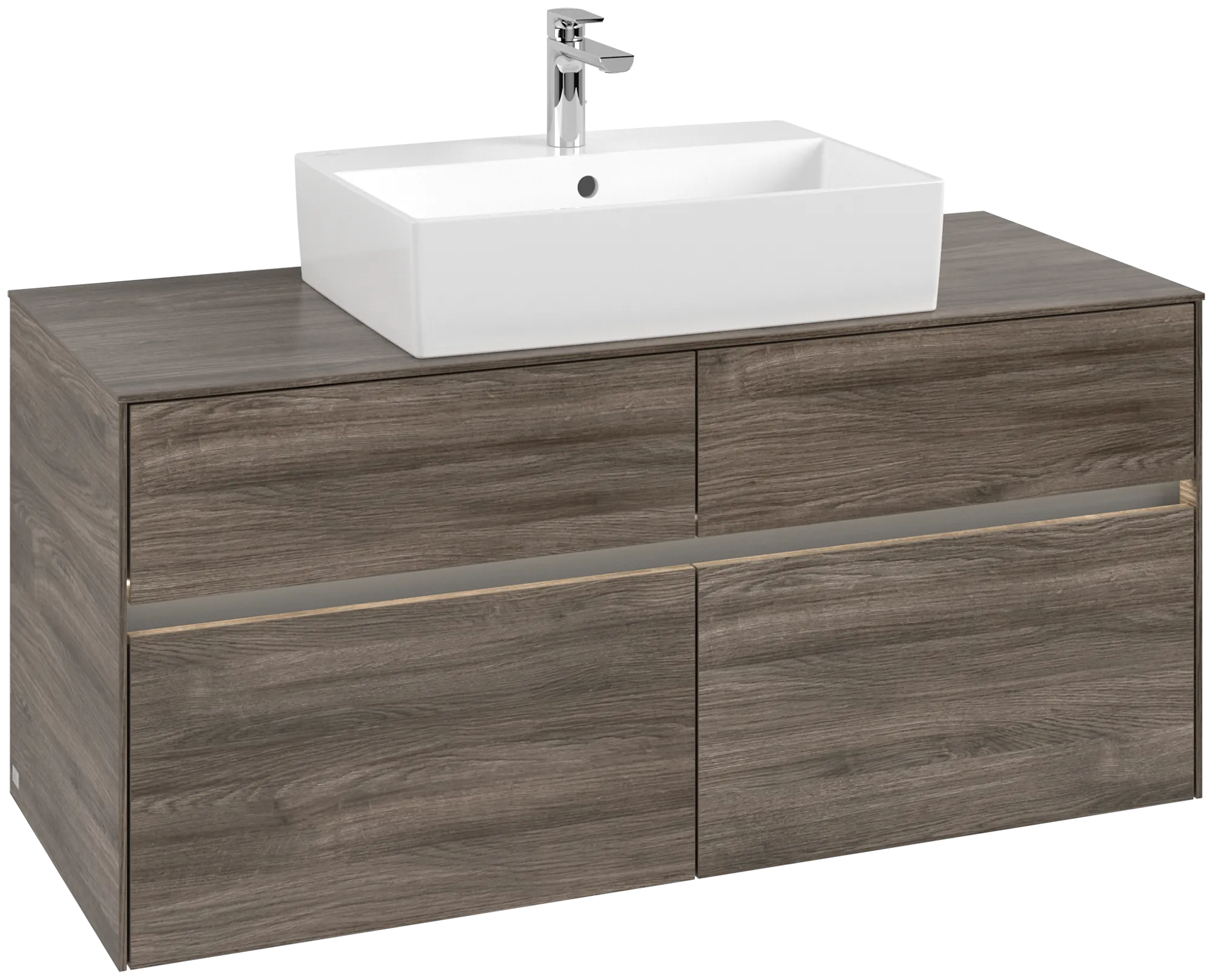 Villeroy & Boch Collaro Waschbeckenunterschrank C128B0, 1200x548x500mm, Stone Oak