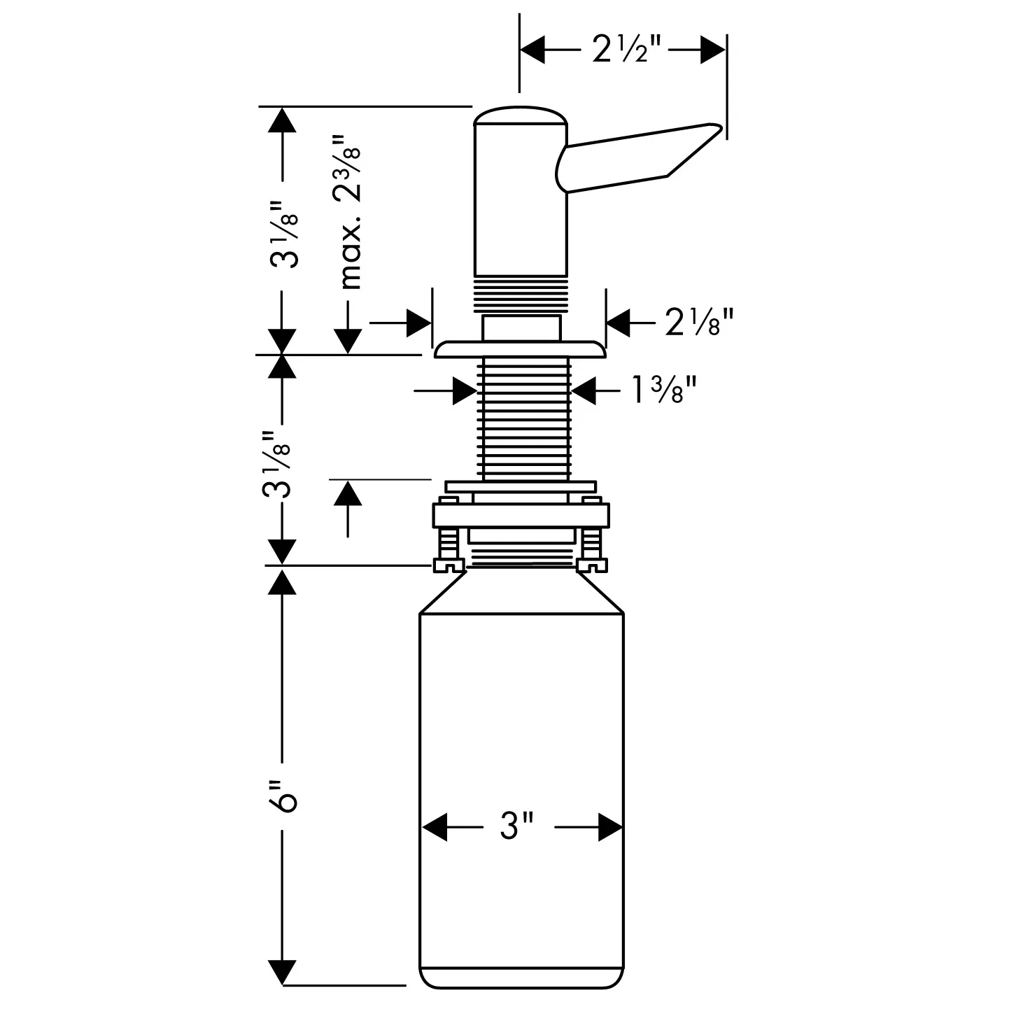 Spülmittelspender Einbauversion 300ml chrom Spülmittelspender Einbauversion 300ml chrom
